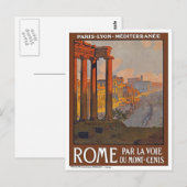 De vintage Retro Reis van Rome Italië Briefkaart (Voorkant / Achterkant)