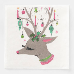 De vintage retro servetten van de het