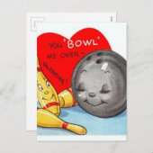 De vintage Retro Valentijnsdag van de Kunst Feestdagenkaart (Voorkant / Achterkant)