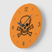 De vintage Schedel van Halloween Grote Klok (Hoek)