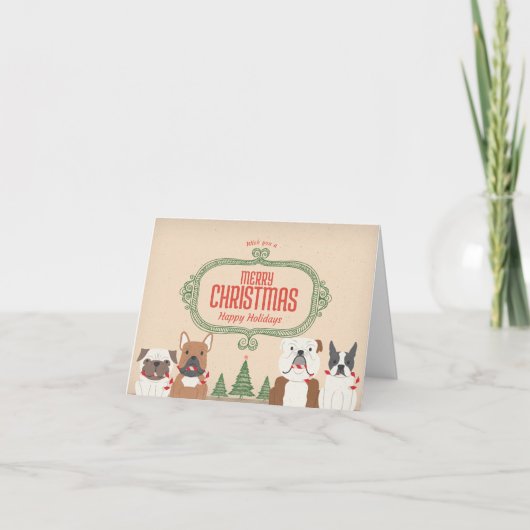 De vintage SNURKT Kerstkaart Feestdagen Kaart (Voorkant)