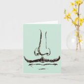 De vintage Spatie van de Snor Kaart (Gele Bloem)