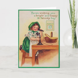 De vintage St Patrick van de Telefoon van het Kaart