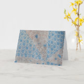 De vintage Stof van het Dekbed Kaart (Gele Bloem)