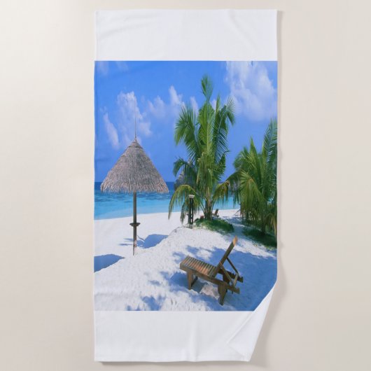 De vintage strandvakantie strandlaken (Voorkant)
