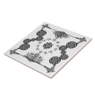 De vintage Tegel van het Ontwerp van het Art deco Tegeltje