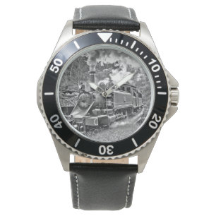 De vintage Trein van de Motor van de Stoom Horloge