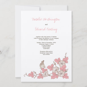 De vintage Uitnodiging van de Vogel van het Koraal