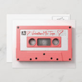 De vintage Valentijnse AudioBand van de Mengeling Feestdagenkaart (Voorkant / Achterkant)