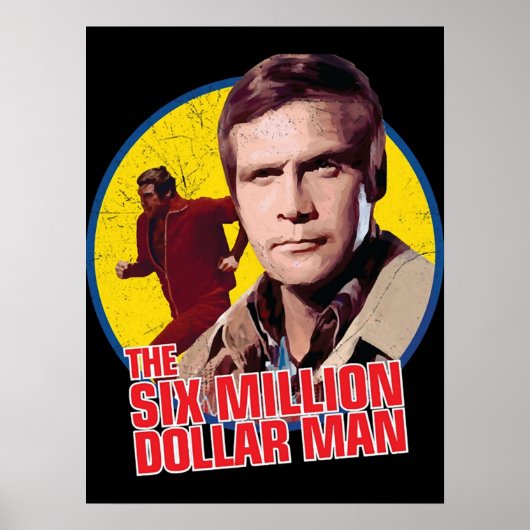 De vintage van 6 miljoen dollar man poster (Voorkant)