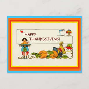 De Vintage van de Thanksgiving van de klap (verand Briefkaart
