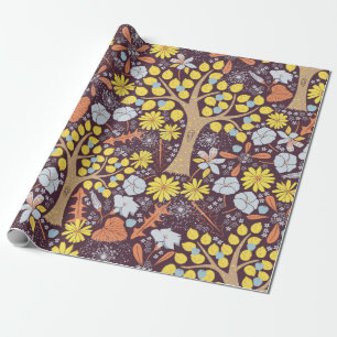 De vintage van de tuinbouw herhaalt een naadloos p cadeaupapier