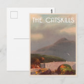 De vintage van het Catvaardigheidsgebergte Briefkaart (Voorkant / Achterkant)