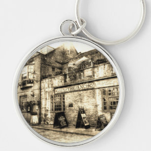 De Vintage van Londen van de Bar van het anker Sleutelhanger