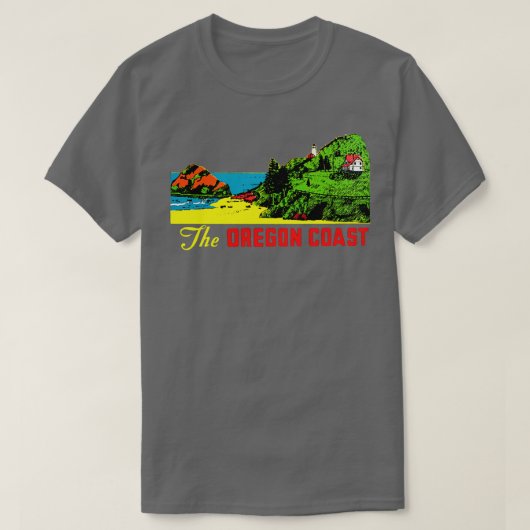 De Vintage van Oregon Coast T-shirt (Design voorkant)