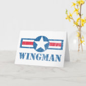 De Vintage van Wingman Kaart (Gele Bloem)