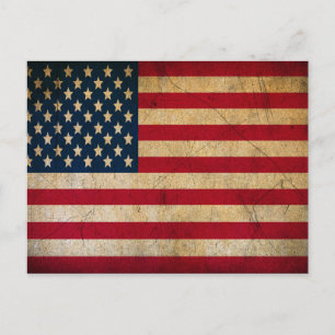 De vintage verdween de Oude Amerikaanse Vlag Briefkaart
