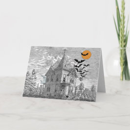 De vintage Verjaardag van de Douane van Halloween Kaart