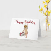 De vintage Verjaardag van de Uitdrukking Kaart (Gele Bloem)