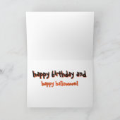 De vintage Verjaardag van Halloween Kaart (Binnen)