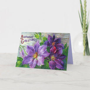 De vintage Victoriaans BloemenKaart van de Dag van Kaart