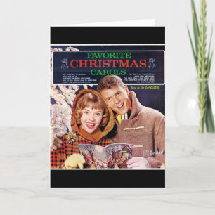 De vintage VinylKerstkaart van het Hoesje van het Feestdagen Kaart