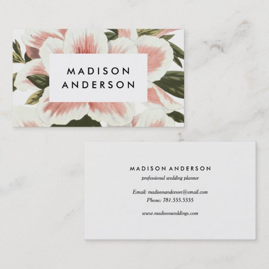 De vintage Visitekaartjes van de Azalea (Voorkant / Achterkant)