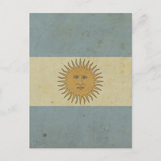 De vintage Vlag van Argentinië Briefkaart (Voorkant)