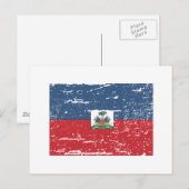 De vintage Vlag van Haïti Briefkaart (Voorkant / Achterkant)
