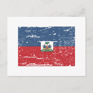 De vintage Vlag van Haïti Briefkaart