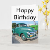 De vintage Vrachtwagen van Chevrolet Kaart (Gele Bloem)