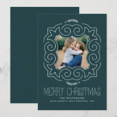 De vintage Vrolijke Foto van Kerstmis Feestdagenkaart (Voorkant / Achterkant)