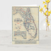 De vintage Wegenkaart van Florida Kaart (Gele Bloem)
