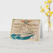 De vintage Wenskaarten van de Luchtvaart Kaart (Gele Bloem)