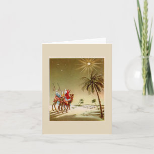 De vintage Wijzen van Kerstmis Kaart