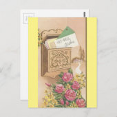 De vintage wordt goed met Brievenbus Briefkaart (Voorkant / Achterkant)