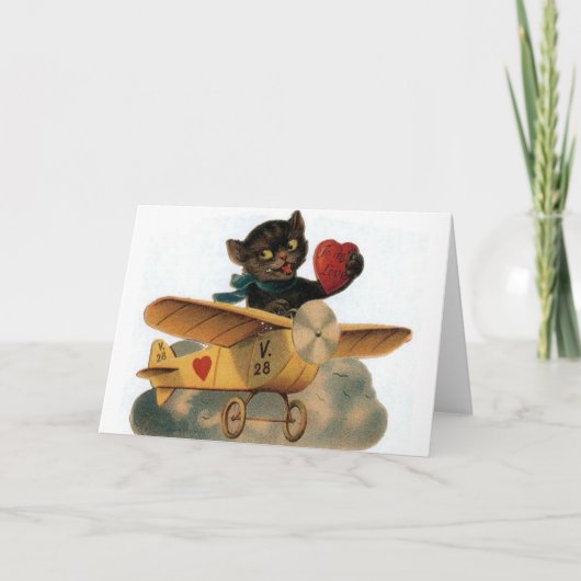 De vintage Zwarte Kaart van de Valentijnsdag van (Voorkant)