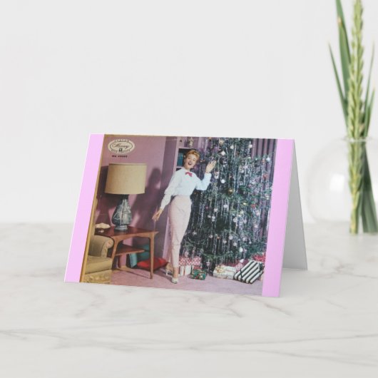 De vinyl Kerstkaart van het Hoesje van het Verslag Feestdagen Kaart (Voorkant)