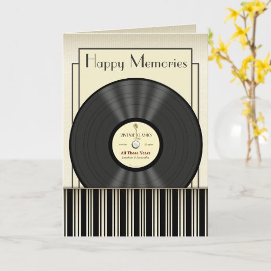 De VinylVerslag Gepersonaliseerde Kaarten van de (Gele Bloem)