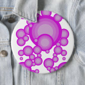 De Violet 70's jaar styling Ronde Button 6,0 Cm (In situ)