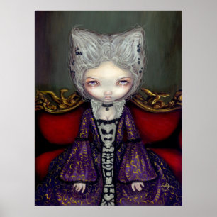 De Violet Duchess gothic rococo lowbrow Art Print