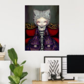 De Violet Duchess gothic rococo lowbrow Art Print (Thuiskantoor)