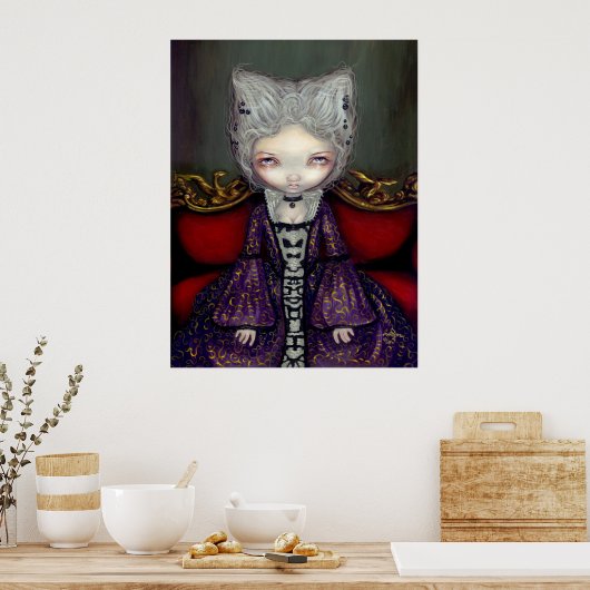 De Violet Duchess gothic rococo lowbrow Art Print (Keuken)