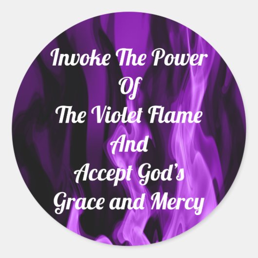 De Violet Flame aanhalen Ronde Sticker (Voorkant)