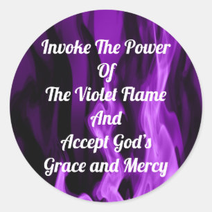 De Violet Flame aanhalen Ronde Sticker