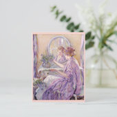 De Violet Kimono, nostalgisch Briefkaart (Staand voorkant)