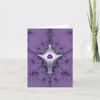De violetkleurige notakaart van de Godin Kaart