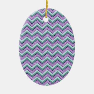 De Violetkleurige Zigzag van de wintertaling en Keramisch Ornament