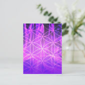De violette Bloem van de Vlam van het Leven Briefkaart (Staand voorkant)