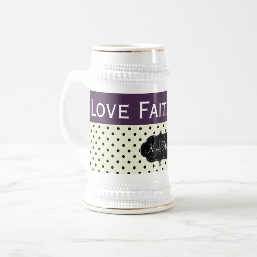 De Violette Stippen van Acai van de Hoop van het Bierpul (Voorkant links)